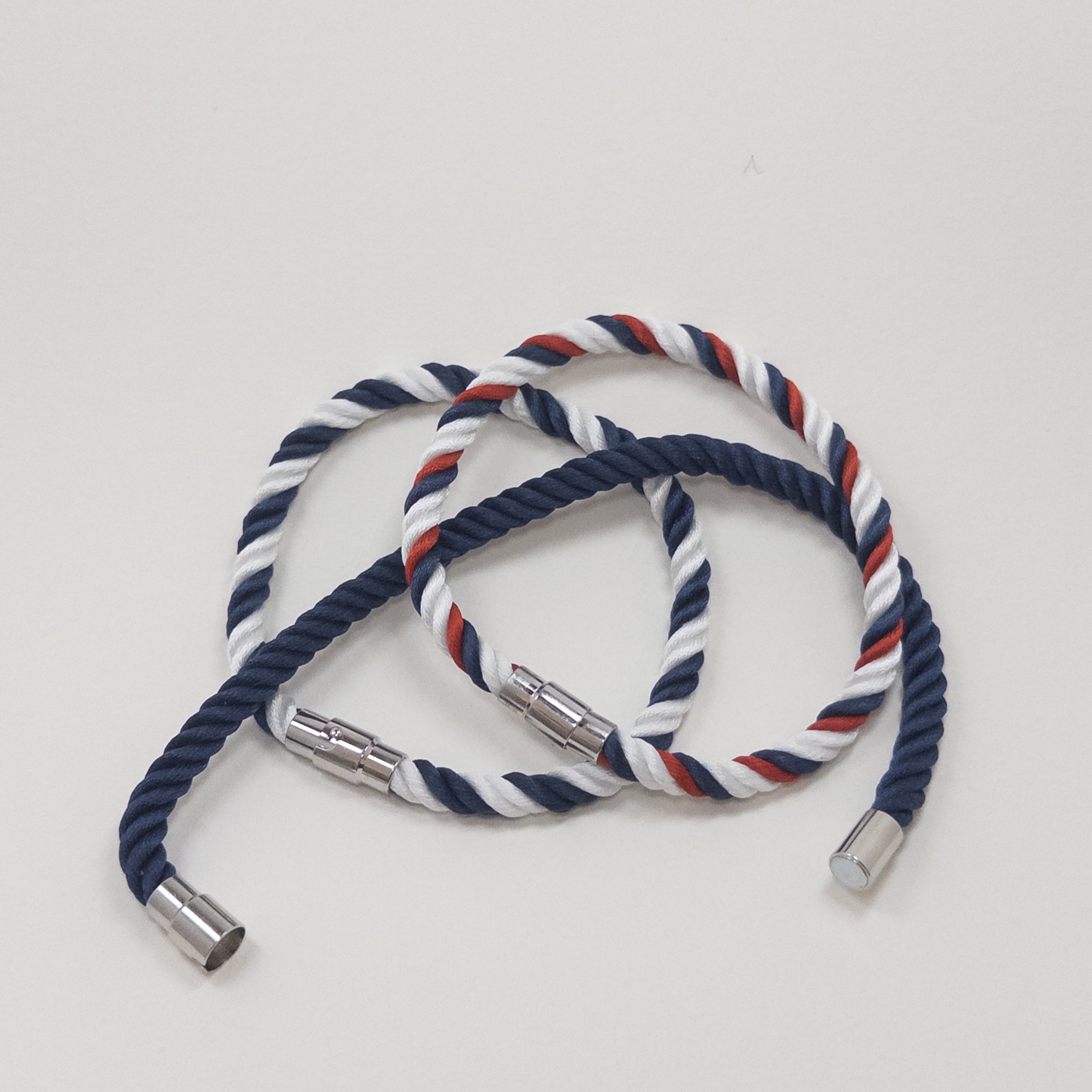 Koord Armband (Rood-Wit-Blauw)