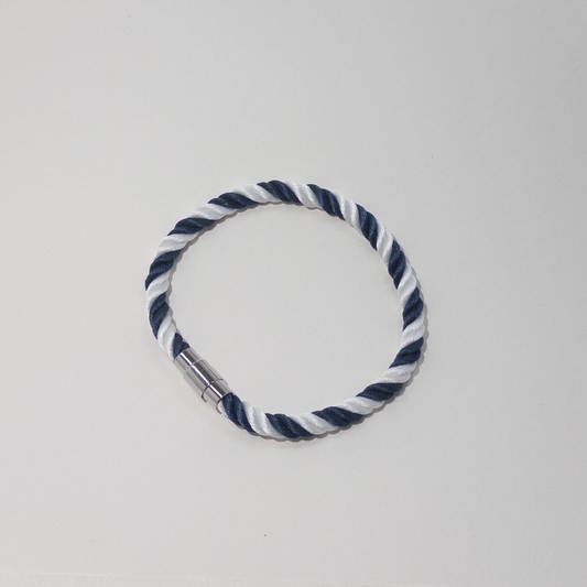 Koord Armband (Blauw-Wit)