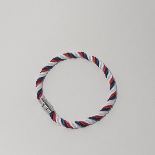 Koord Armband (Rood-Wit-Blauw)